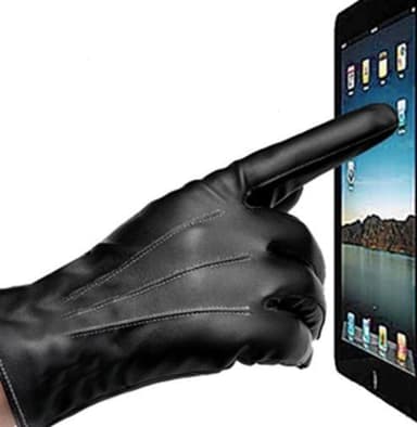 Läderhandskar med touchfunktion, One Size