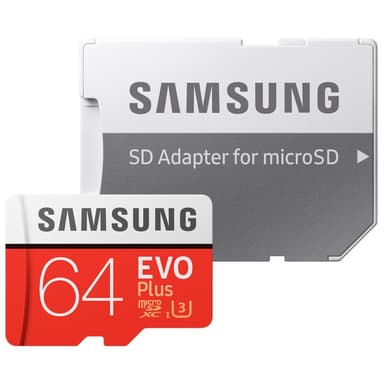 Samsung Evo Plus Micro SDXC UHS-3 minneskort 64 GB Samsung Evo Plus Micro SDXC UHS-3 minneskort 64 GB