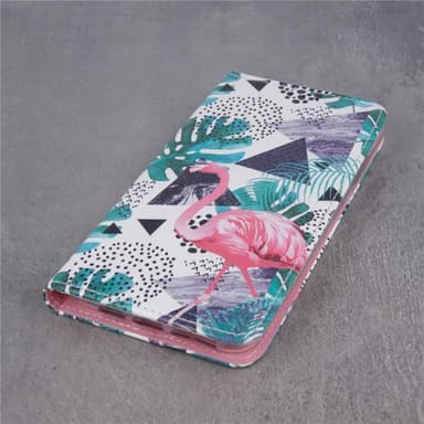 Trendig plånboksväska till iPhone X/XS - Flamingo