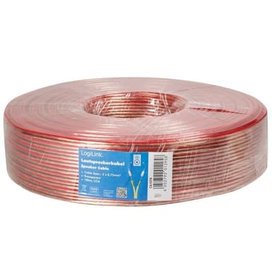 LogiLink Högtalarkabel 2x0,75 100m Tr