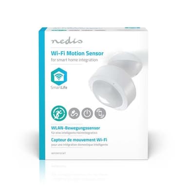Nedis SmartLife Smartrörelsesensor | Wi-Fi | Batteridriven / Strömadapter | Detektorvinkel: 120 ° | Detektorområde: 10.0 m | Vit