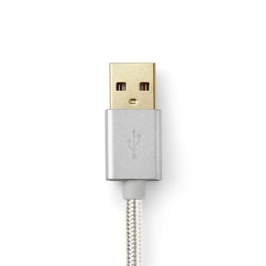 Nedis USB 2.0-kabel | Typ-C, hane - A-hane | 2.0 m | Aluminium