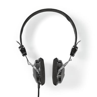 Trådanslutna hörlurar | 1.1 m Rund kabel | On-Ear | Lätta | Svarta