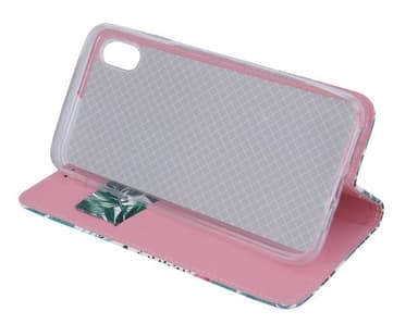 Trendig plånboksväska till iPhone X/XS - Flamingo