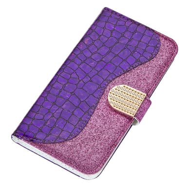 SKALO Samsung A54 5G Glitter design Plånboksfodral - Lila