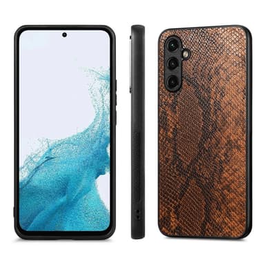SKALO Samsung A54 5G Ormskinn PU-Läder Hybrid Skal - Brun