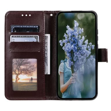 SKALO Samsung A14 4G/5G Mandala Plånboksfodral - Brun