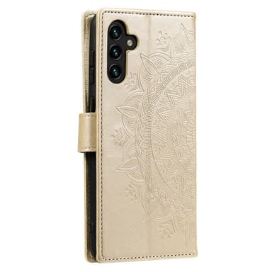 SKALO Samsung A54 5G Mandala Plånboksfodral - Guld