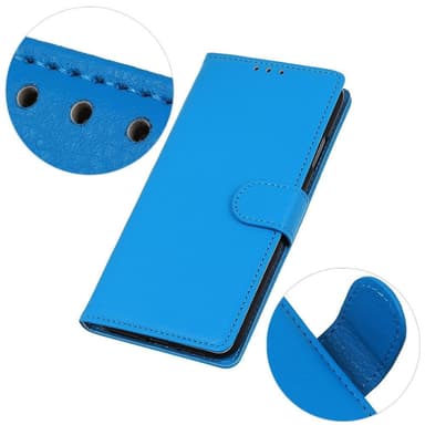 SKALO Samsung A14 4G/5G Litchi Plånboksfodral - Blå