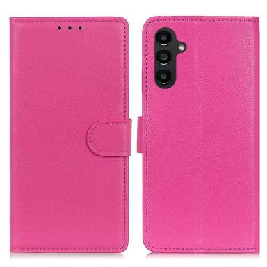 SKALO Samsung A14 4G/5G Litchi Plånboksfodral - Rosa
