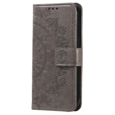 SKALO Samsung A34 5G Mandala Plånboksfodral - Grå