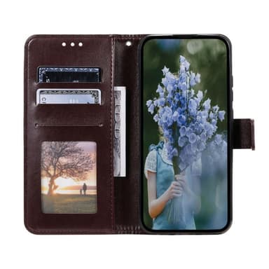 SKALO Samsung A34 5G Mandala Plånboksfodral - Brun