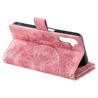 SKALO Samsung A34 5G Big Wallet Mandala Plånboksfodral - Roséguld