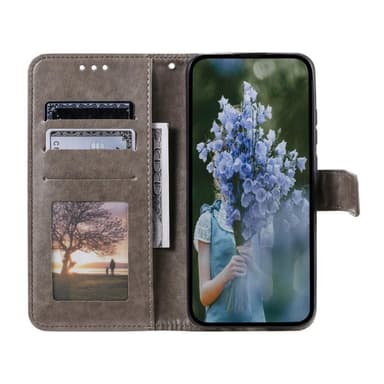SKALO Samsung A34 5G Mandala Plånboksfodral - Grå