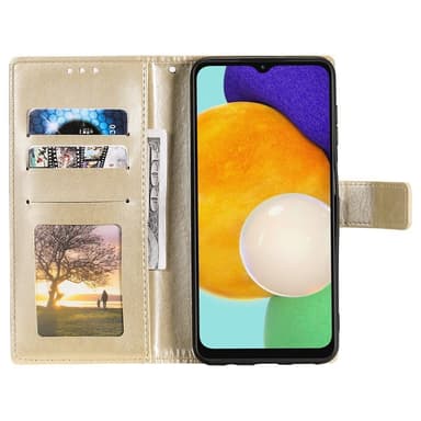 SKALO Samsung A54 5G Mandala Plånboksfodral - Guld