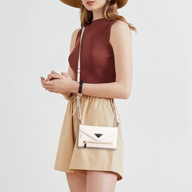 SKALO Samsung A34 5G Evelope Clutch 8-Fack - Vit