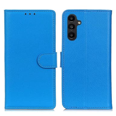 SKALO Samsung A14 4G/5G Litchi Plånboksfodral - Blå