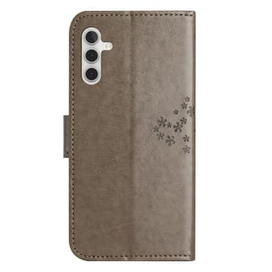 SKALO Samsung A14 4G/5G Owl Tree Plånboksfodral - Grå