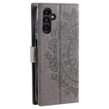SKALO Samsung A34 5G Mandala Plånboksfodral - Grå