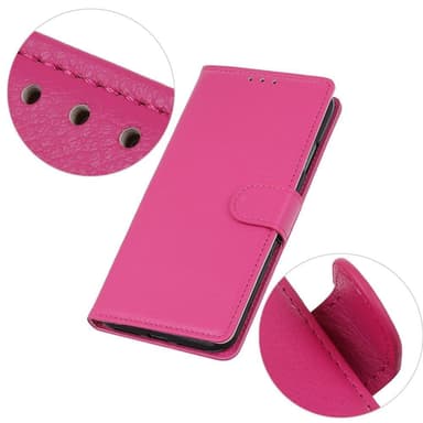 SKALO Samsung A14 4G/5G Litchi Plånboksfodral - Rosa