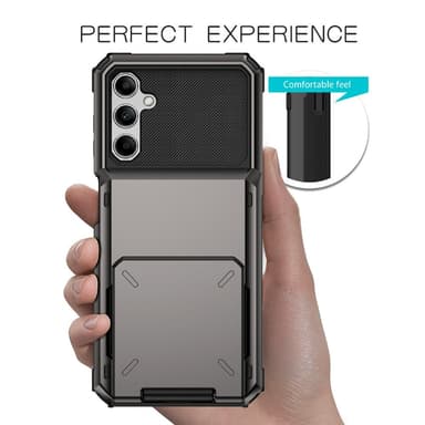 SKALO Samsung A34 5G Armor Skal Korthållare - Svart