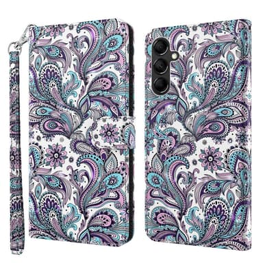 SKALO Samsung A34 5G Blommigt 3D Plånboksfodral