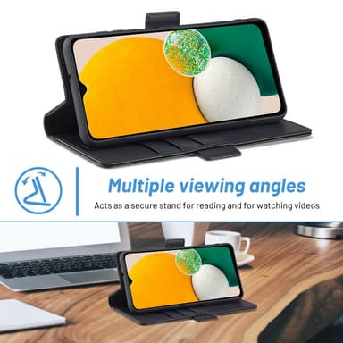 SKALO Samsung A14 4G/5G LC.IMEEKE Plånboksfodral i PU-Läder - Svart