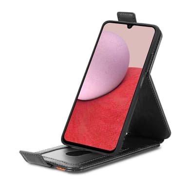 SKALO Samsung A14 4G/5G CASENEO Vertical Flip Plånbok - Svart
