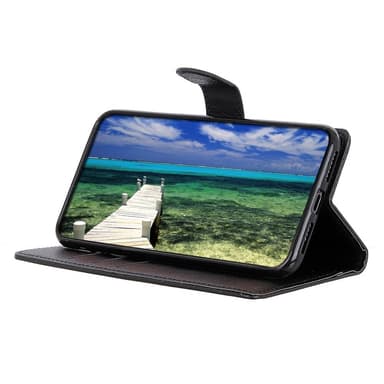 SKALO Samsung A14 4G/5G Litchi Plånboksfodral - Svart