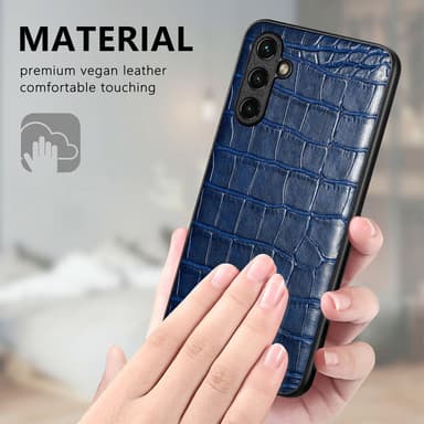 SKALO Samsung A54 5G Krokodil PU-Läder Hybrid Skal - Blå