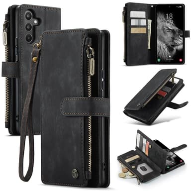 CaseMe Samsung A34 5G CaseMe Big Wallet Plånboksfodral - Svart