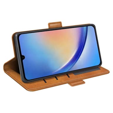 SKALO Samsung A34 5G Premium Plånboksfodral - Ljusbrun
