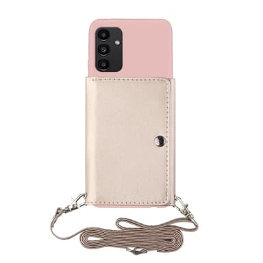 SKALO Samsung A34 5G TPU-Skal med Hjärta Plånbok - Rosa