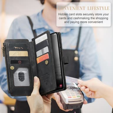 CaseMe Samsung A34 5G CaseMe Big Wallet Plånboksfodral - Svart