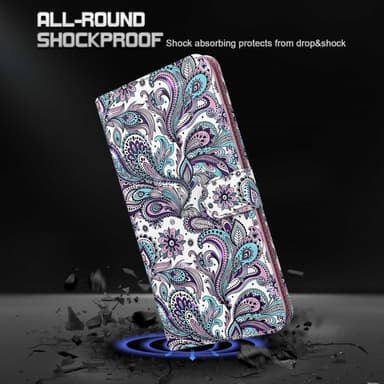 SKALO Samsung A34 5G Blommigt 3D Plånboksfodral