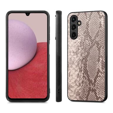 SKALO Samsung A14 4G/5G Ormskinn PU-Läder Hybrid Skal - Grå