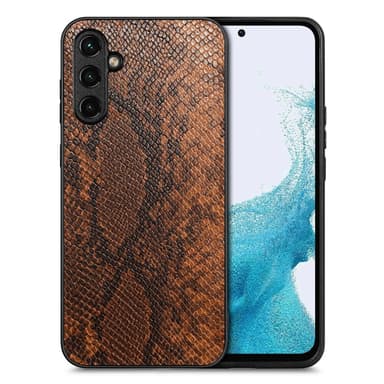 SKALO Samsung A54 5G Ormskinn PU-Läder Hybrid Skal - Brun
