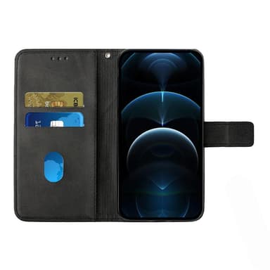 SKALO Samsung A34 5G Embossed Plånboksfodral i PU-Läder - Svart
