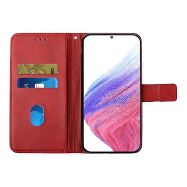 SKALO Samsung A54 5G Embossed Plånboksfodral i PU-Läder - Röd