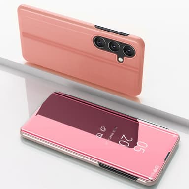 SKALO Samsung A54 5G Clear View Spegel fodral - Roséguld