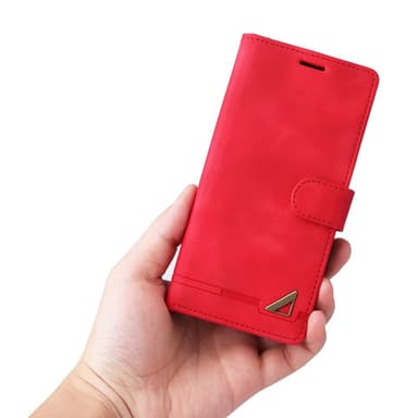 SKALO Samsung A54 5G Plånboksfodral i PU-Läder - Röd