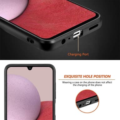 SKALO Samsung A14 4G/5G PU-Läder Hybrid Magnetring Skal - Svart