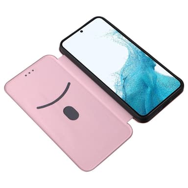 SKALO Samsung A54 5G Carbon Fiber Plånboksfodral - Roséguld