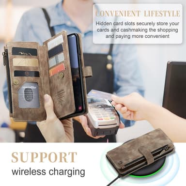 CaseMe Samsung A54 5G CaseMe Big Wallet Plånboksfodral - Brun