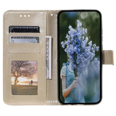 SKALO Samsung A14 4G/5G Mandala Plånboksfodral - Guld
