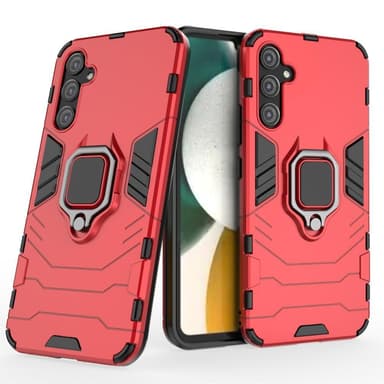 SKALO Samsung A34 5G Armor Hybrid Metallring skal - Röd
