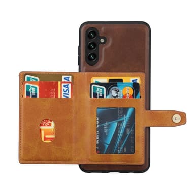 SKALO Samsung A54 5G PU Läder Skal med Plånbok - Brun
