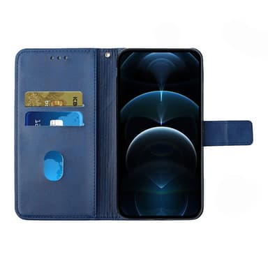 SKALO Samsung A34 5G Embossed Plånboksfodral i PU-Läder - Blå