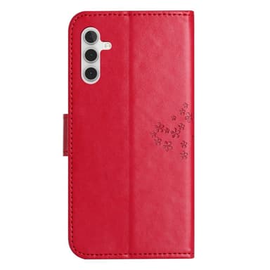 SKALO Samsung A14 4G/5G Owl Tree Plånboksfodral - Röd