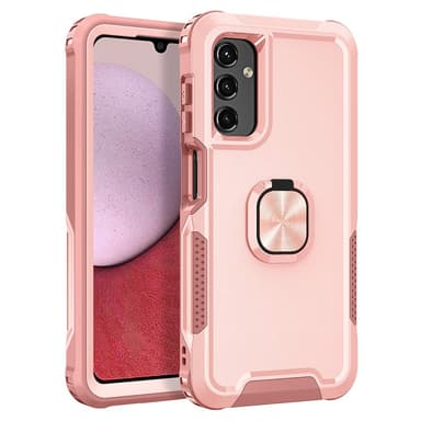 SKALO Samsung A54 5G Armor Hybrid Metallring skal - Rosa